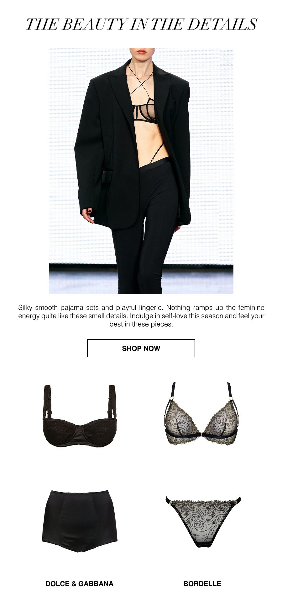 Lingerie & loungewear sets for the ultimate at-home experience