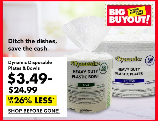 Dynamic Disposable Plates & Bowls