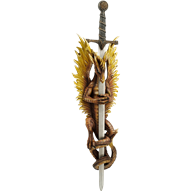 Flame Blade Dragon Sword Plaque