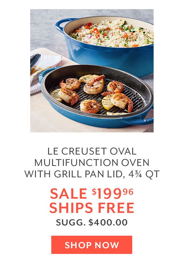 Le Creuset Oval Multifunction Oven with Grill Pan Lid