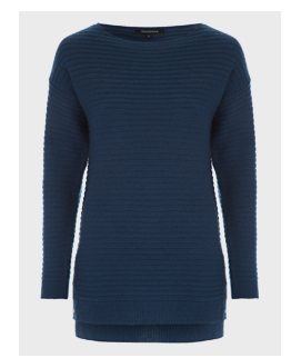 Navy ribbed jumper