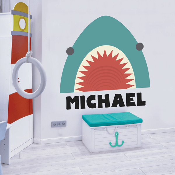 Image of Shark Attack Name Decal