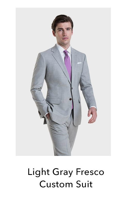 Light Gray Fresco Custom Suit
