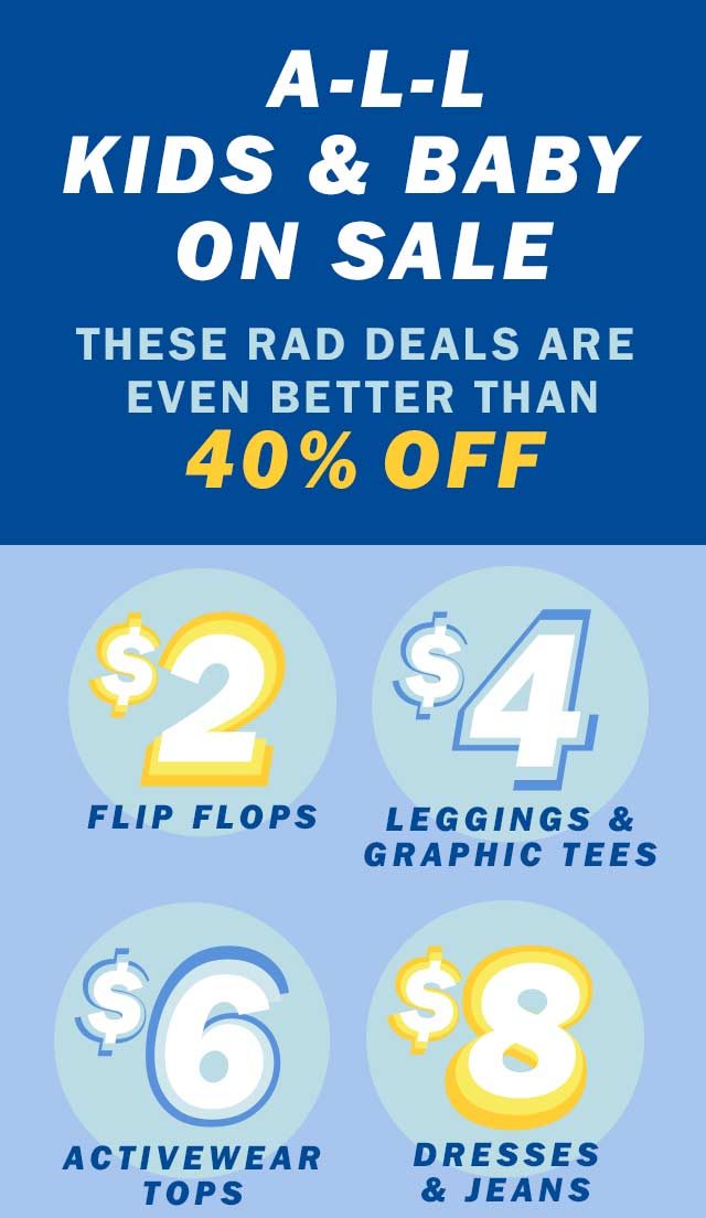 ALL KIDS AND BABY ON SALE