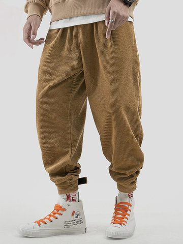 Mens Cool Corduroy Ankle Banded Pants