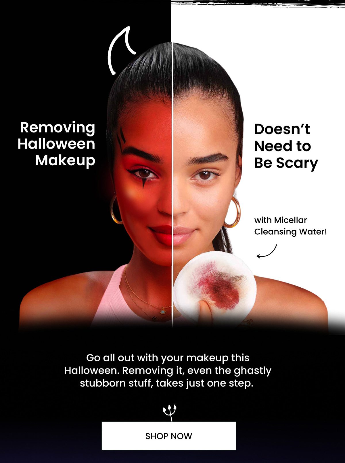 Remove Halloween Makeup with Garnier Micellar