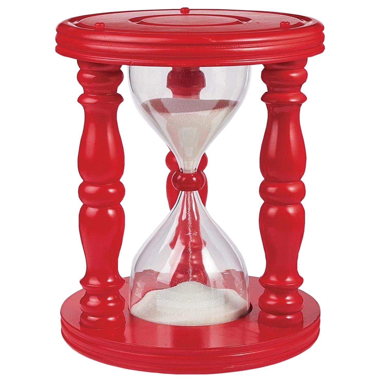 Red Wooden Hourglass Time Out Stool For Children