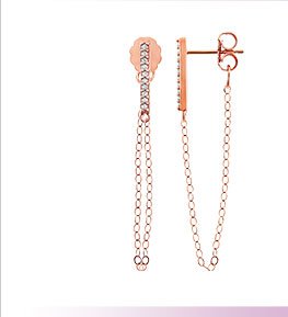 Rose Gold Front-Back Earrings