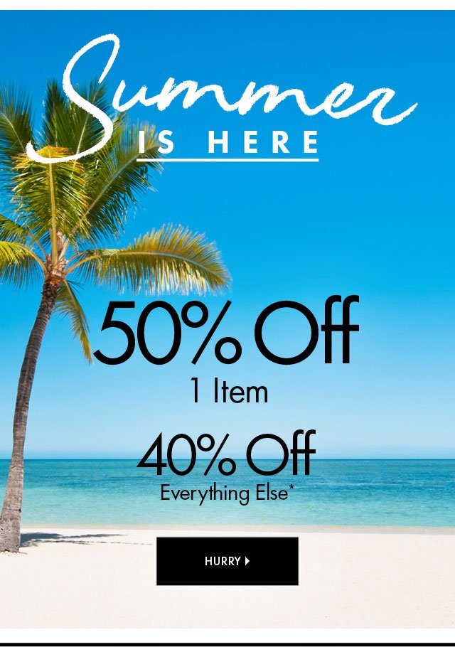 50% Off 1 Item +40% Off everything else hero