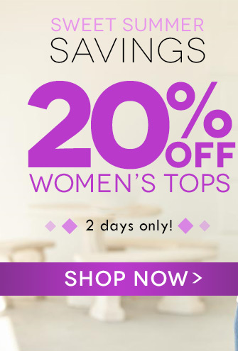 20% off women's tops