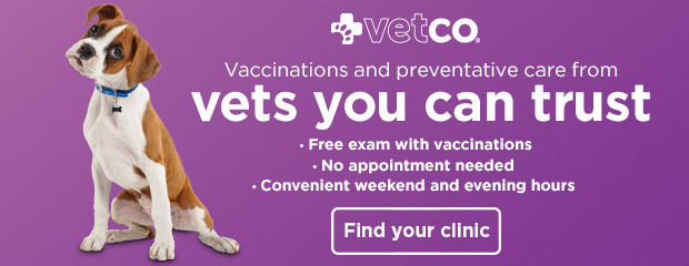 Vetco. Vaccinations and preventative care from vets you can trust. Free exam with Vaccinations. No appointment needed. Convenient weekend and evening hours. Find your clinic. 