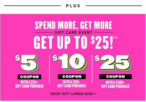 Spend More, Get More Gift Card 