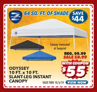 Z-Shade Odyssey 10' x 10' Slant Leg Instant Canopy