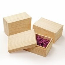 Rectangular Cap Top Wood Box