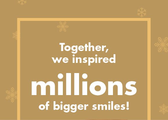 This year party city has helped create millions of bigger smiles!