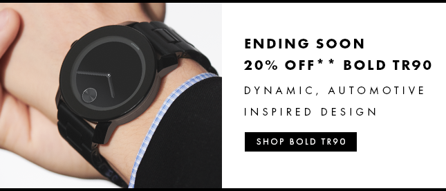 Ending Soon: 20% Off BOLD TR90