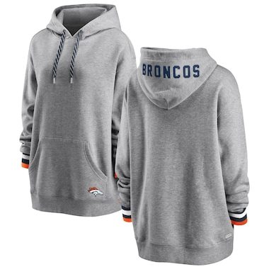 Denver Broncos WEAR By Erin Andrews Women's Pullover Fleece Hoodie – Heathered Gray