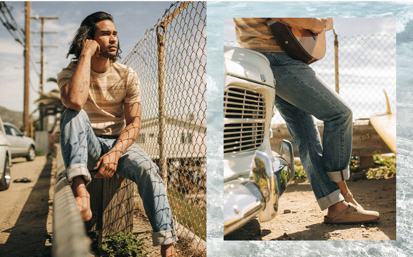 The Slim and Demo Jean in Patch Wash Selvage