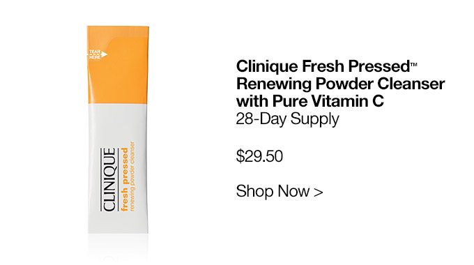 Clinique Fresh Pressed(TM) Renewing Powder Cleanser with Pure Vitamin C 28-Day Supply $29.50 Shop Now