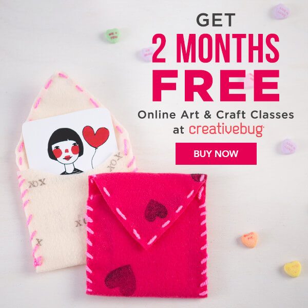 Image of Learn with Creativebug. Get 2 months FREE. Online art and craft classes at Creativebug. BUY NOW.