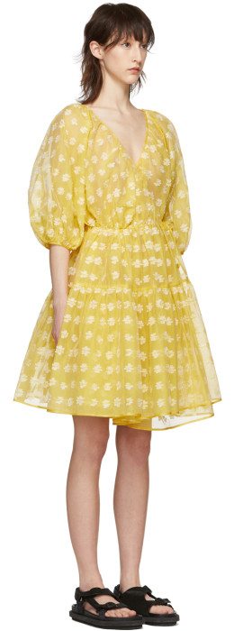 Cecilie Bahnsen - Yellow Floral Suzette Wrap Dress