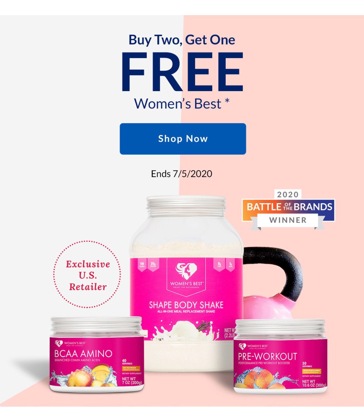 Buy Two, Get One FREE Women's Best - SHOP NOW