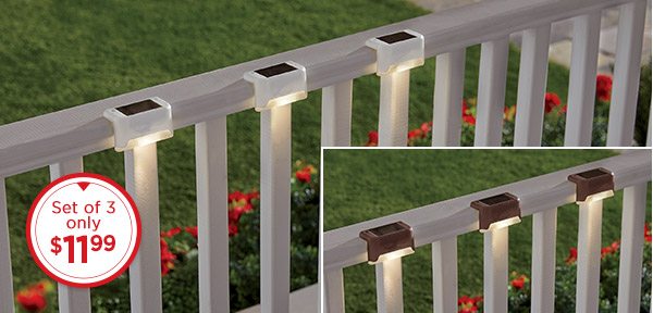 Photo of Set of 3 Solar Deck Lights - only $11.99