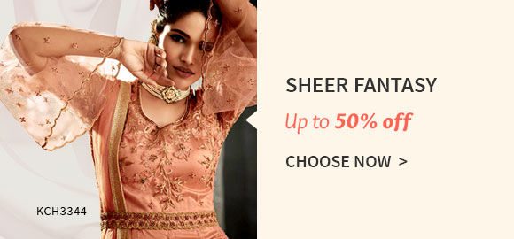 Embroidered sarees, Abayas, Circular lehengas, Kurtas and more in Net fabric. Shop!