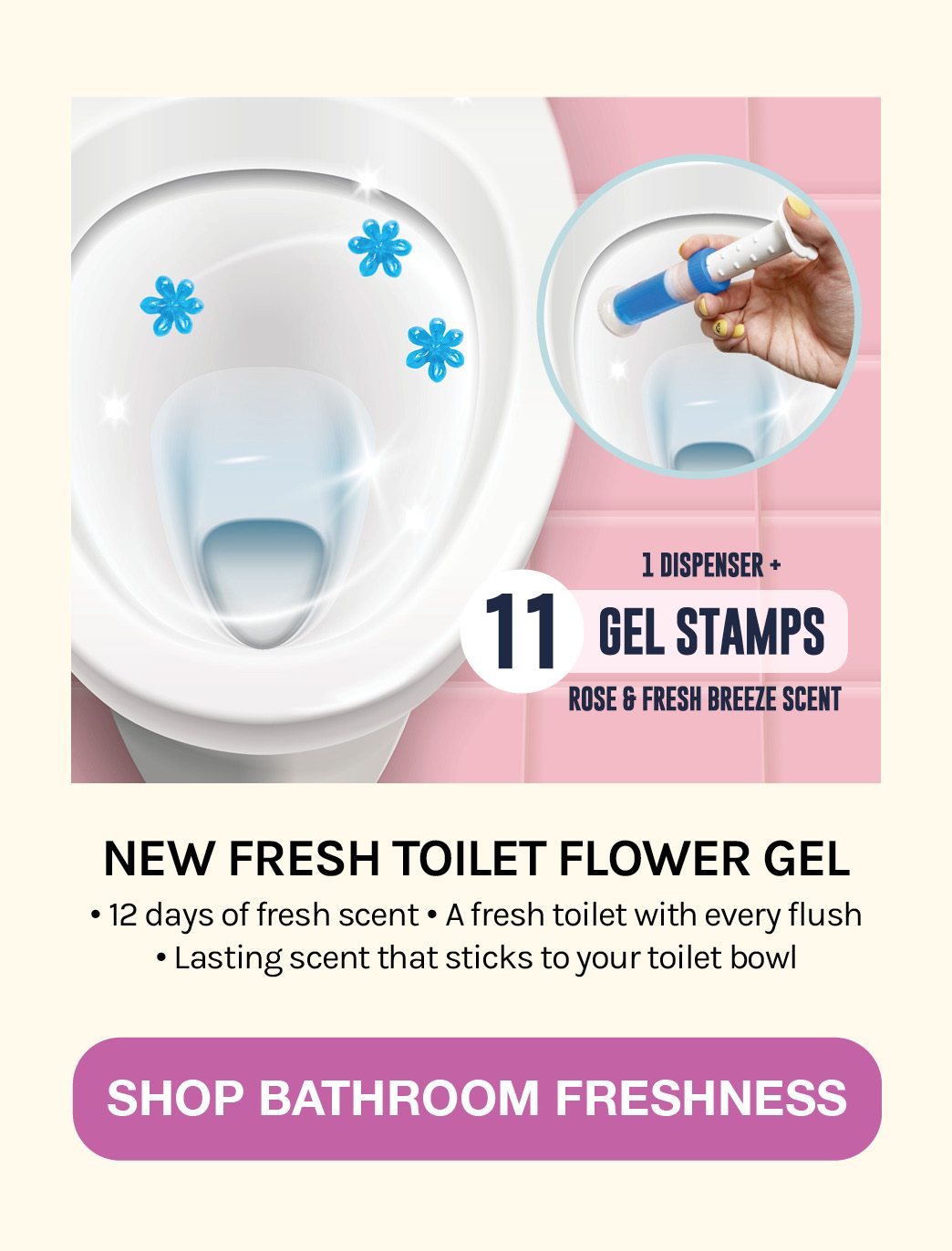 New toilet flower scent gels