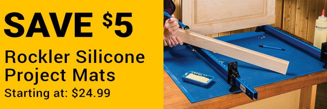 Save $5 on the Rockler Silicone Project Mats