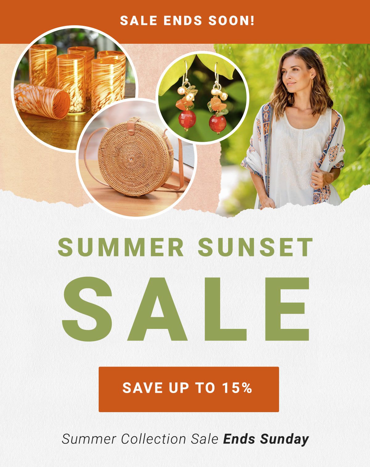 Summer Sunset Sale - Save up to 15% on many items in our Summer Collection