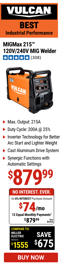 MIGMax 215 Industrial Welder with 120/240 Volt Input