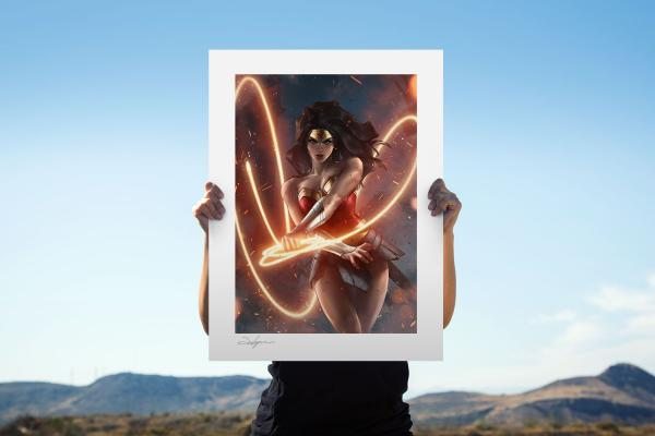 Wonder Woman Fine Art Print by Jeehyung Lee