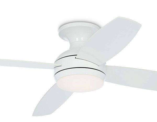 52" Casa Elite™ White LED Hugger Ceiling Fan