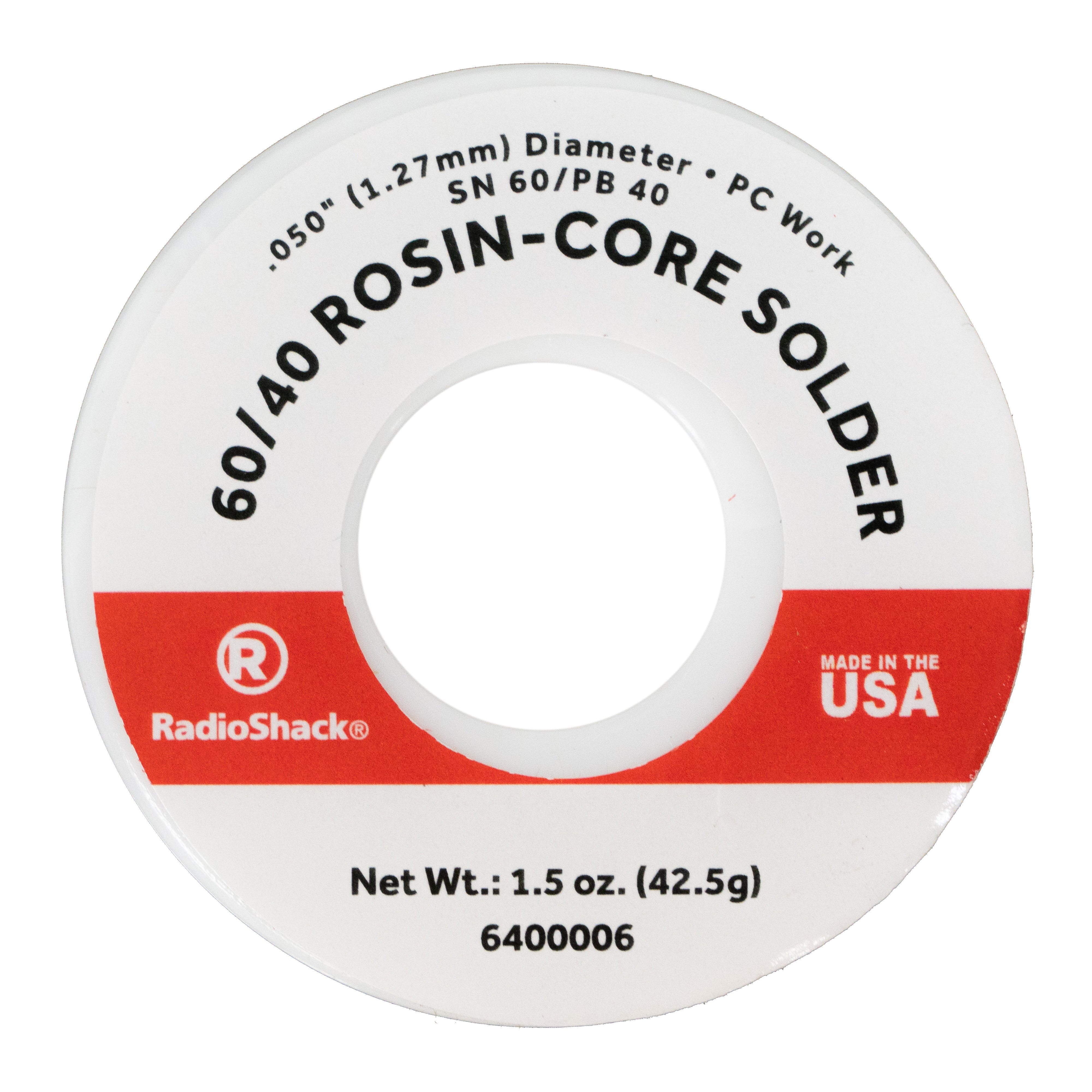 SnPb 60/40 Rosin-Core Solder 0.050" Diameter (1.5oz)