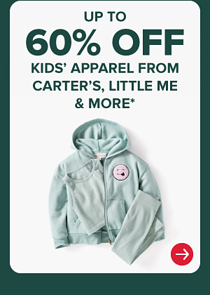 A green kids' set. UP TO 60% OFF KIDS' APPAREL FROM CARTER'S, LITTLE ME & MORE