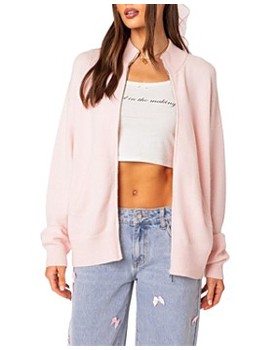 Edikted Montie Oversized Double Zip Cardigan