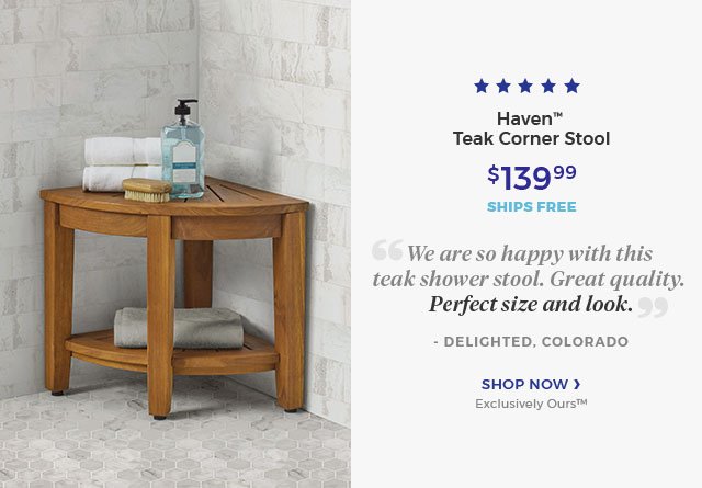 Haven(TM) Teak Corner Stool $139.99 ships free. Shop now