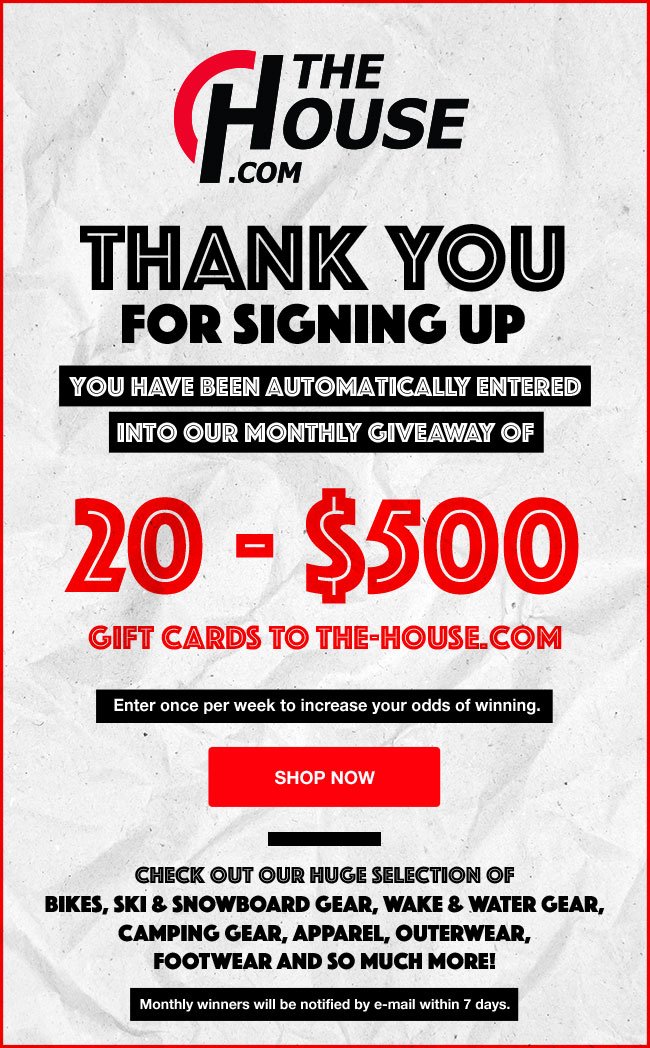 Shop TheHouse.com For All Your Favorite Outdoor Gear