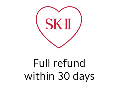 We're confident you'll love SK-II. But in case you don't, send your purchase back within 30 days for a full refund.