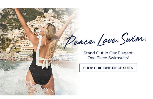 Peace. Love. Swim. - Shop Chic One Piece Suits