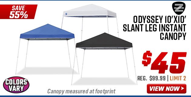 Z-Shade Odyssey 10'x10' Slant Leg Instant Canopy