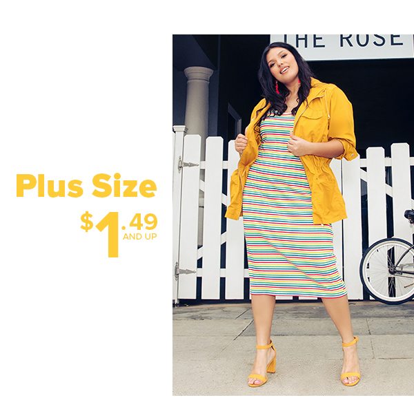 Shop Plus Size Clearance $1.49 and Up