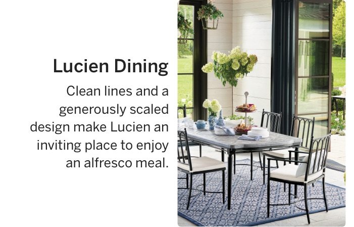 New Outdoor Looks You'll Love: Lucien Dining