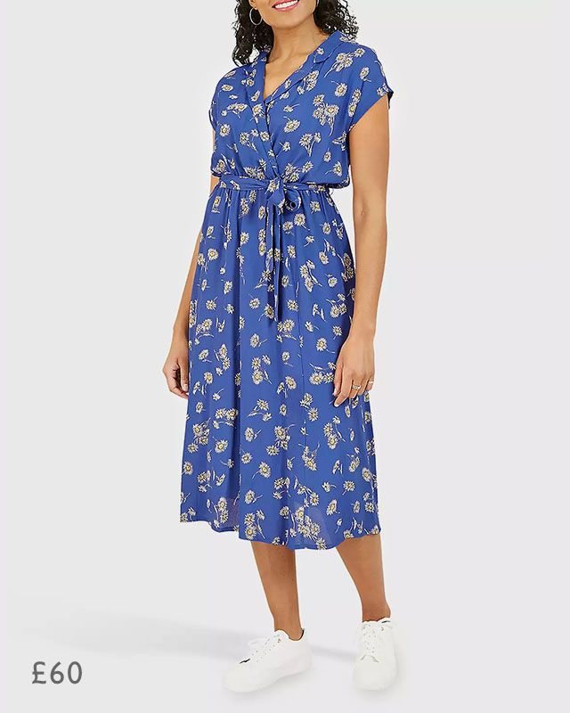 Yumi Daisy Print Wrap Midi Dress, £60.00