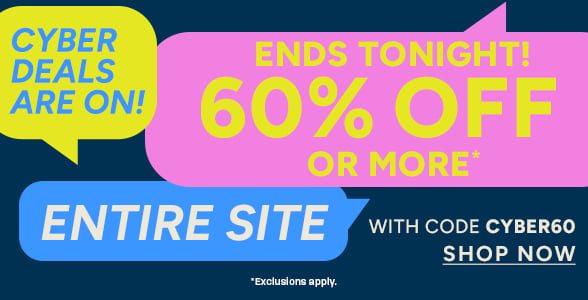 60% off Entire Site with code CYBER60