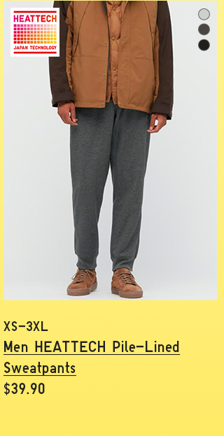 MEN HEATTECH PILE-LINED SWEATPANTS