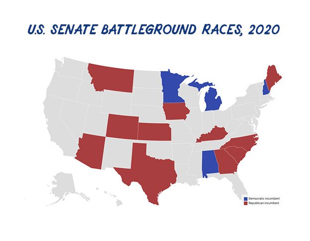 U.S. Senate Battleground RAces, 2020