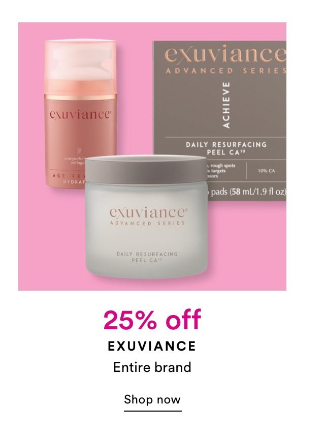 25% off Exuviance