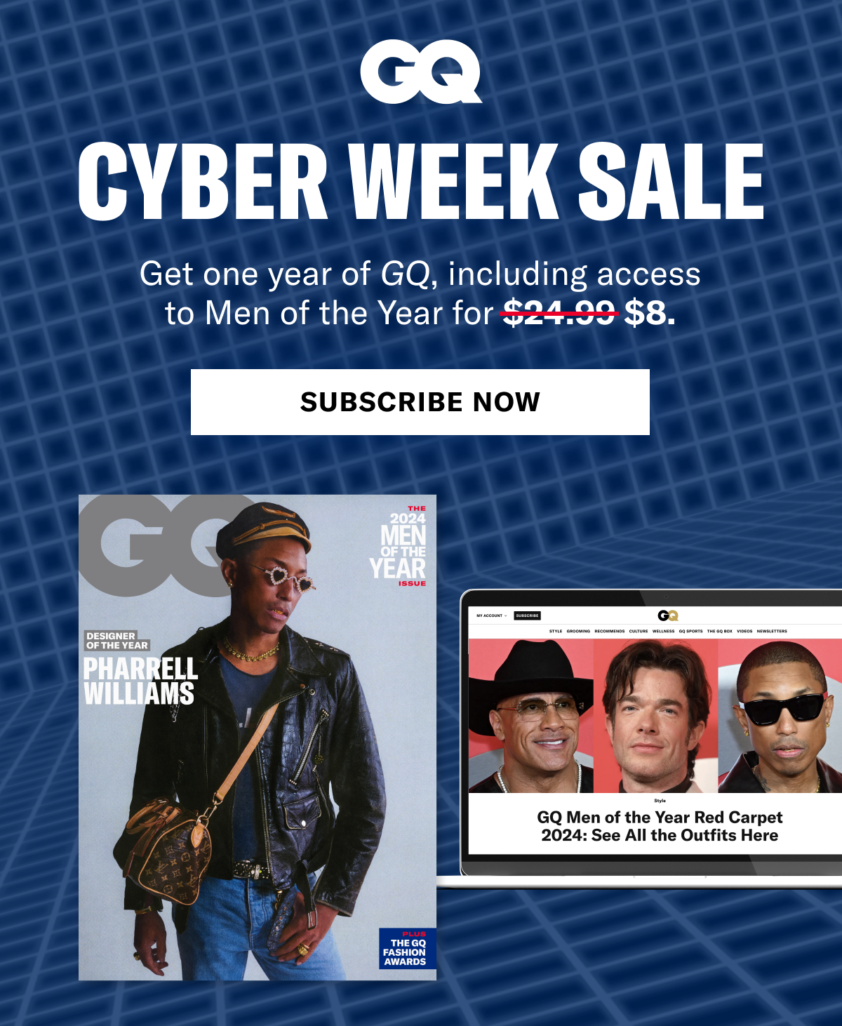 Cyber Week Sale. Get one year of GQ, including access to Men of the Year for $8 Subscribe now.